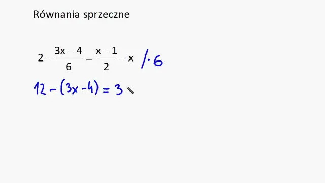 Które z równań są sprzeczne? Oto przykłady, które musisz znać