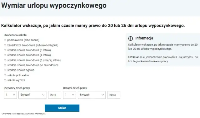 Studia a staż pracy: 8 lat do urlopu, jak liczyć?