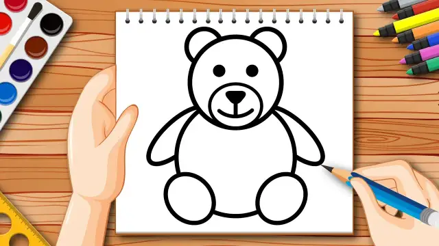 Jak narysować pluszowego misia krok po kroku - proste wskazówki
