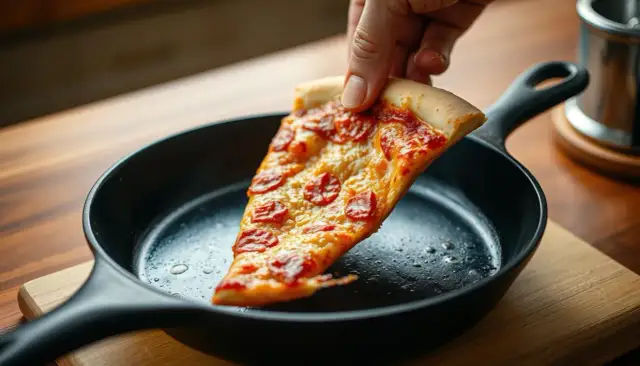 Jak odgrzać pizzę na patelni? Chrupiący spód i ciągnący ser!