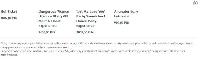 Ile kosztuje bilet na koncert Ariany Grande? Ceny, pakiety VIP i więcej