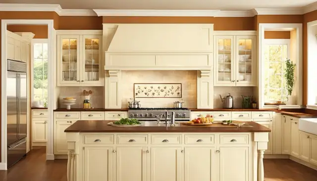 Jaki kolor ścian do kremowych mebli kuchennych, aby uniknąć błędów?