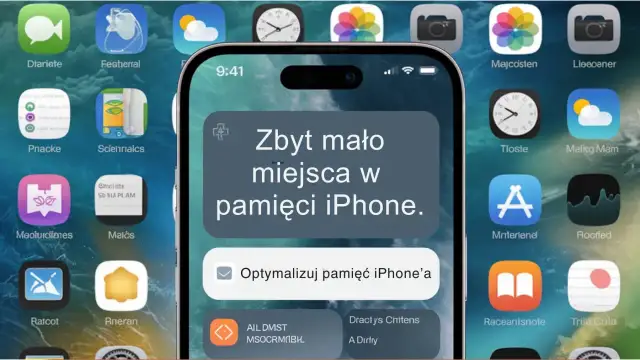 iPhone wyświetla komunikat "Zbyt mało miejsca w pamięci iPhone". Czy do iPhone można włożyć kartę pamięci? Nie, iPhone nie obsługuje kart pamięci.