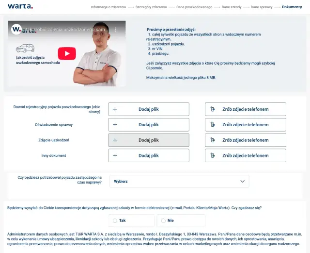 Warta jak zrobić zdjęcie: uniknij błędów przy zgłoszeniu szkody