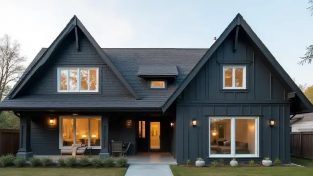 Jaką elewację wybrać do grafitowego dachu i białych okien?