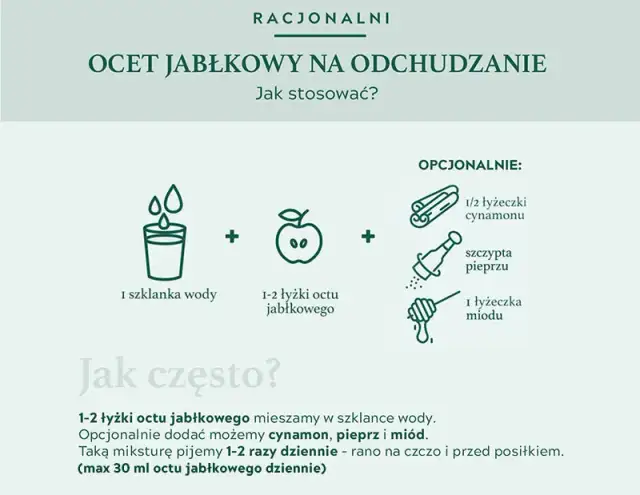 Kiedy pić ocet jabłkowy na odchudzanie, aby uniknąć błędów?