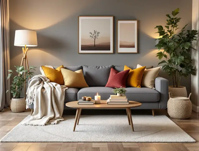 Szary salon: Zmień chłód w ciepło! Praktyczne porady