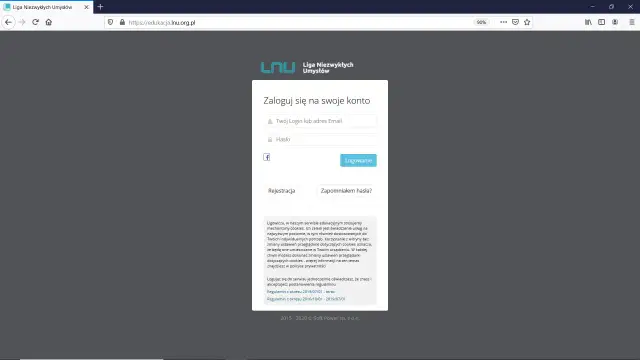 Strona logowania do serwisu edukacyjnego Liga Niezwykłych Umysłów. Wpisz login i hasło, by rozpocząć naukę.