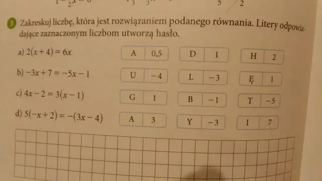 Jak zakreskować liczbę będącą rozwiązaniem podanego równania