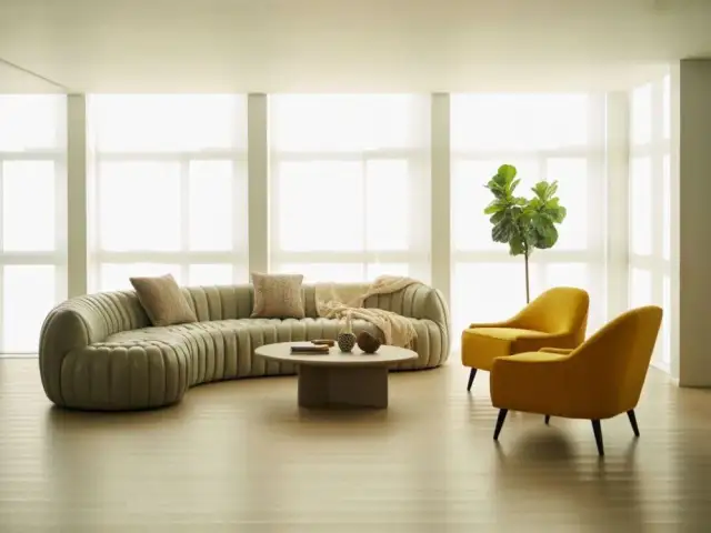 Krzesła w innym kolorze niż kanapa? Tak! Klucz do harmonii wnętrza