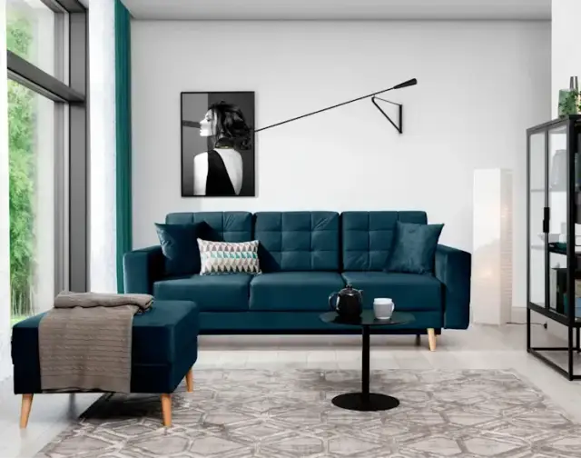 Granatowa kanapa jakie dodatki – stwórz stylowy i przytulny salon