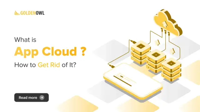 Co to jest App Cloud? Grafika przedstawia serwery połączone z chmurą, sugerując rozwiązanie problemu.