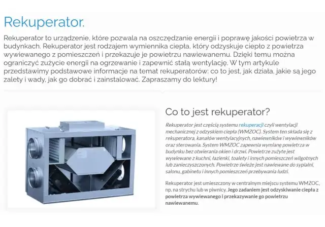 Rekuperacja w Kostrzynie nad Odrą: Świeże Powietrze i Oszczędności