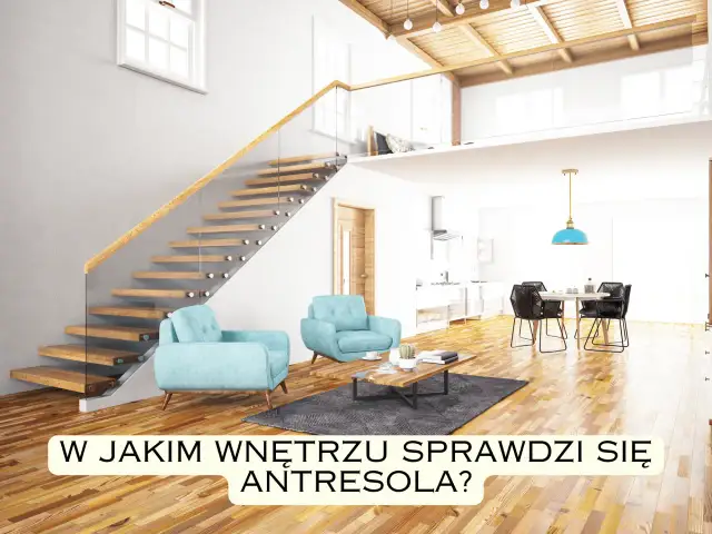 Nowoczesne wnętrze z antresolą, schodami i meblami. Dowiedz się, ile kosztuje antresola i jak ją wkomponować.