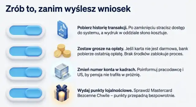 Jak zamknąć konto w Alior Banku? Zanim wyślesz wniosek, pobierz historię transakcji, zostaw grosze na opłaty, zmień numer konta i wydaj punkty lojalnościowe.