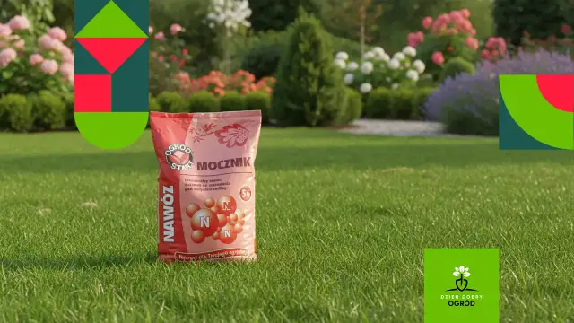 Opakowanie nawozu mocznik, który jest kluczowym składnikiem dla zdrowego wzrostu roślin. Idealny do pielęgnacji trawnika i ogrodu.