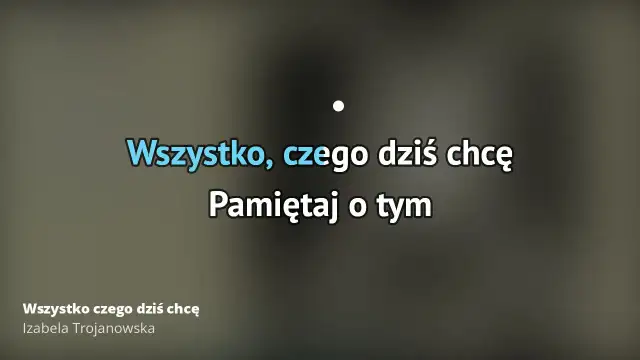 Tekst piosenki wszystko czego dzis chce - odkryj emocje i znaczenie
