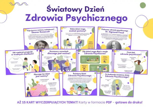 Jak dbać o zdrowie psychiczne - plakat z praktycznymi poradami