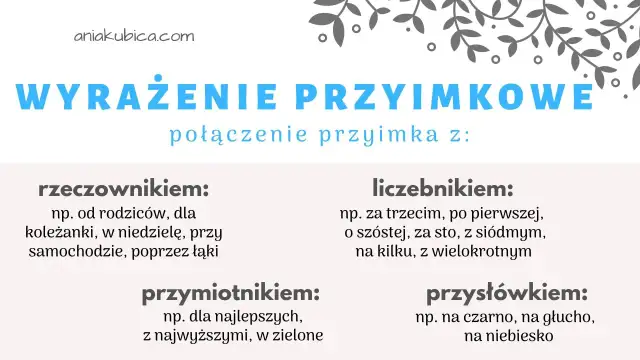 Wyrażenia przyimkowe: połączenie przyimka z rzeczownikiem, liczebnikiem, przymiotnikiem, przysłówkiem. Przyimek na co odpowiada?