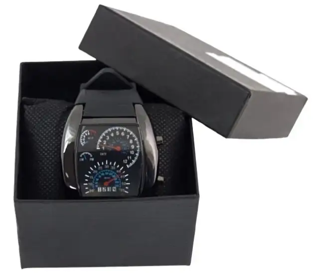 Męski zegarek binarny LED Formuła 1 - unikalny design i funkcjonalność