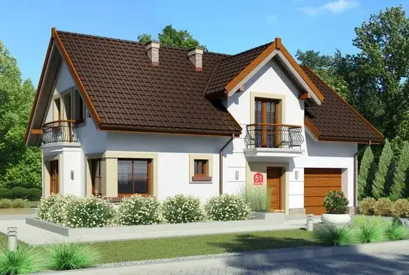 Dom przy Alabastrowej 19: Wizualizacje i szczegóły projektu 130m2