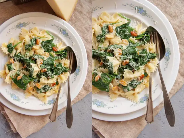 Makaron ze szpinakiem: Obiad w 15 min? Sprawdź mój przepis!