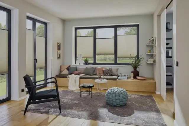 Plissees Wohnzimmer: Stilvolle Lösungen für Licht und Privatsphäre