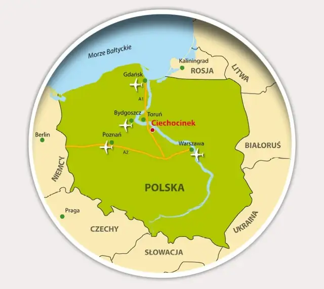 Gdzie leży Ciechocinek? Odkryj jego lokalizację na mapie Polski