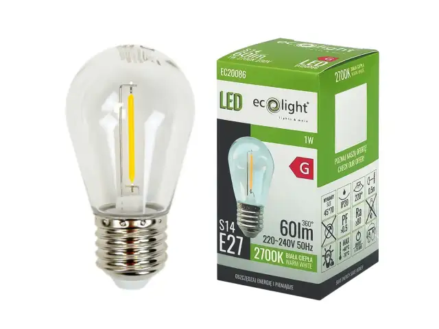 Żarówka filament E27 – wybierz najlepsze modele, które zachwycą designem