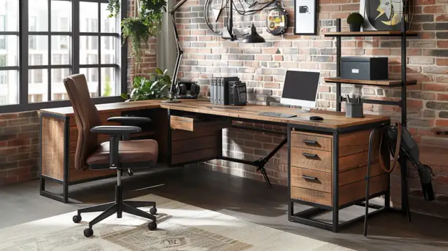 Czy biurko narożne loft to dobry wybór do biura w nowoczesnym stylu?