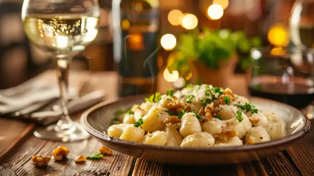 Gnocchi w sosie - Przepis na gnocchi z sosem gorgonzola, krok po kroku