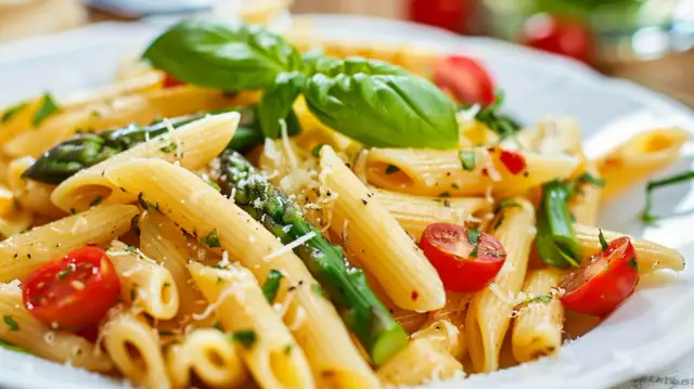 Makaron ze szparagami i pomidorami: Pyszne i zdrowe