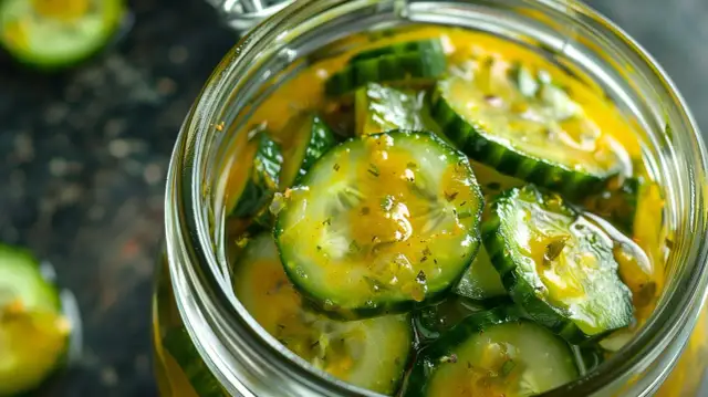 Chrupiący dodatek do kanapek: ogórki kanapkowe w curry - przepis