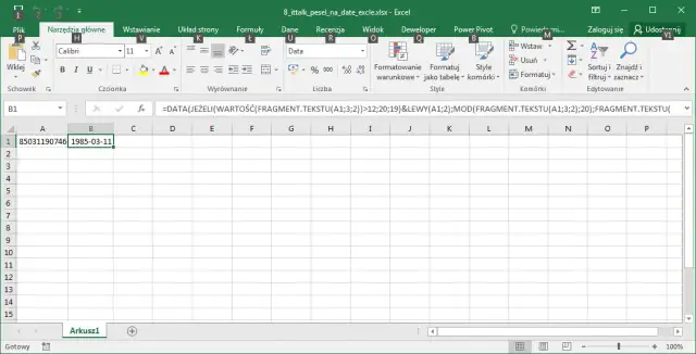 Jak łatwo odczytać datę urodzenia z PESEL w Excelu - Poradnik