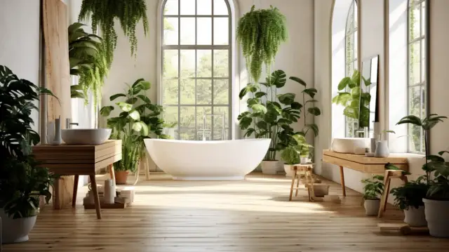 Łazienka biało drewniana: Nowoczesny i przytulny design