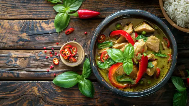 Kurczak zielone curry - Przepis na kurczaka w aromatycznym zielonym curry