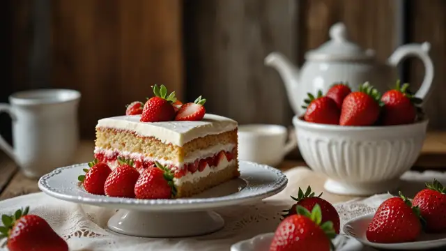Jak zrobić domowe ciasto z truskawkami i śmietaną: Przepis na soczyste ciasto