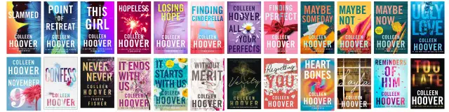Wszystkie książki Colleen Hoover: lista bestsellerów i ranking popularności