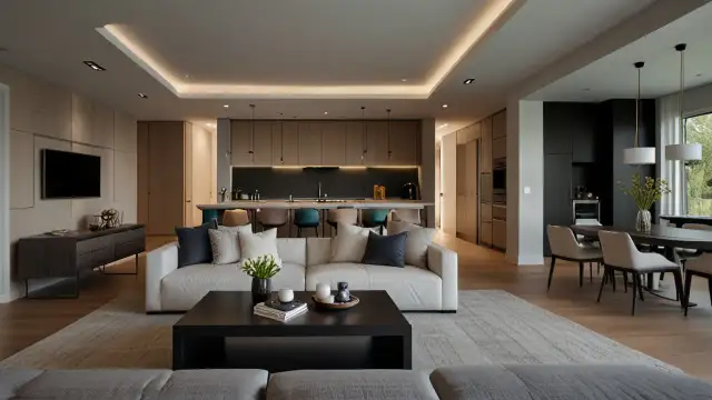 Aranżacja salonu z aneksem kuchennym - nowoczesne inspiracje