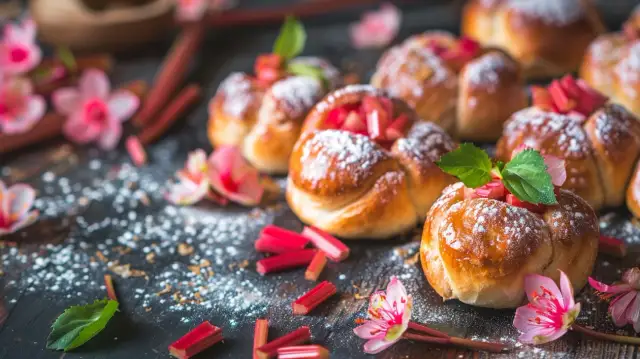 Idealny przepis na drożdżówki z rabarbarem: kulinarna uczta