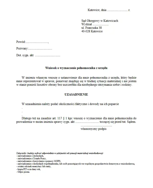 Jak skutecznie uzasadnić wniosek o adwokata z urzędu - 5 kroków