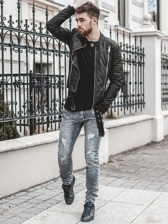 Męskie stylizacje z kurtką skórzaną: 5 trendów, które musisz znać