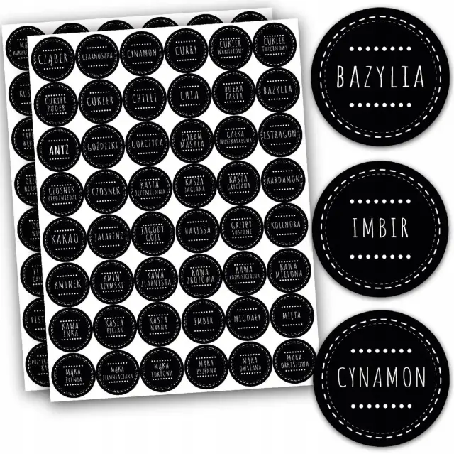 Gdzie kupić naklejki na słoiki z przyprawami - najlepsze oferty online