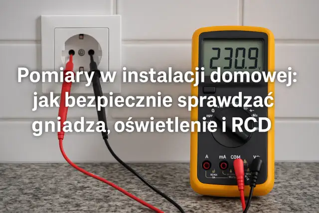 Pomiary w instalacji domowej: jak bezpiecznie sprawdzać gniazda, oświetlenie i RCD multimetrem cyfrowym