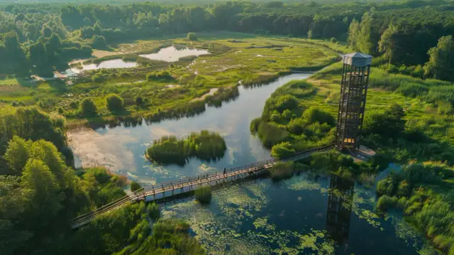 Biebrzański Park Narodowy: Ciekawe miejsca i zdjęcia: Wieża widokowa