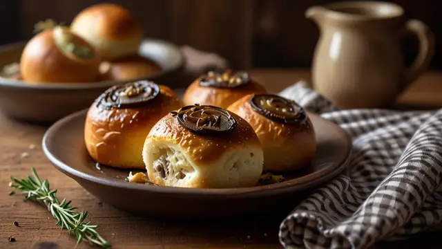 Pyszne bułki drożdżowe z pieczarkami: Idealne na każdy posiłek