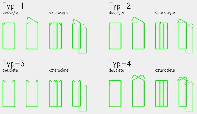 Strzemiona dwucięte w konstrukcjach: rysunek i zastosowanie