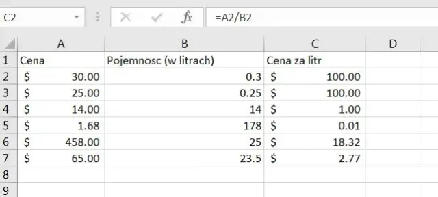 Jak szybko i skutecznie obliczyć cenę za kg w Excelu - kompletny poradnik