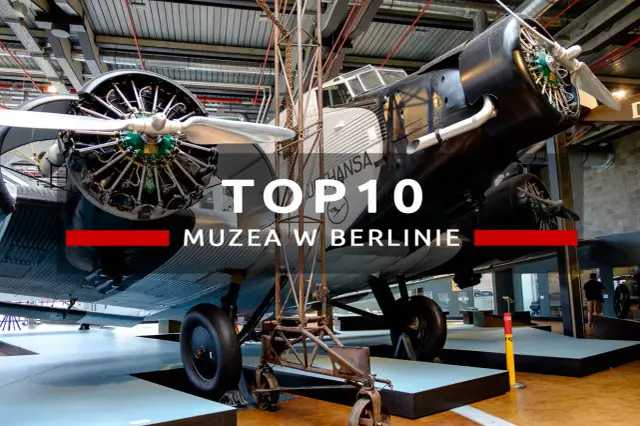 Stary samolot w muzeum lotnictwa, część listy TOP 10 muzeów w Berlinie.