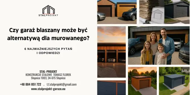 Nowoczesny garaż z konstrukcji stalowej, idealna alternatywa dla murowanego. Różne modele i projekty.